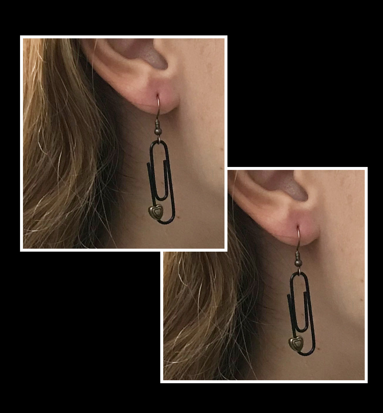 Silver Personalised Paperclip Earrings | by lovedbynlanla