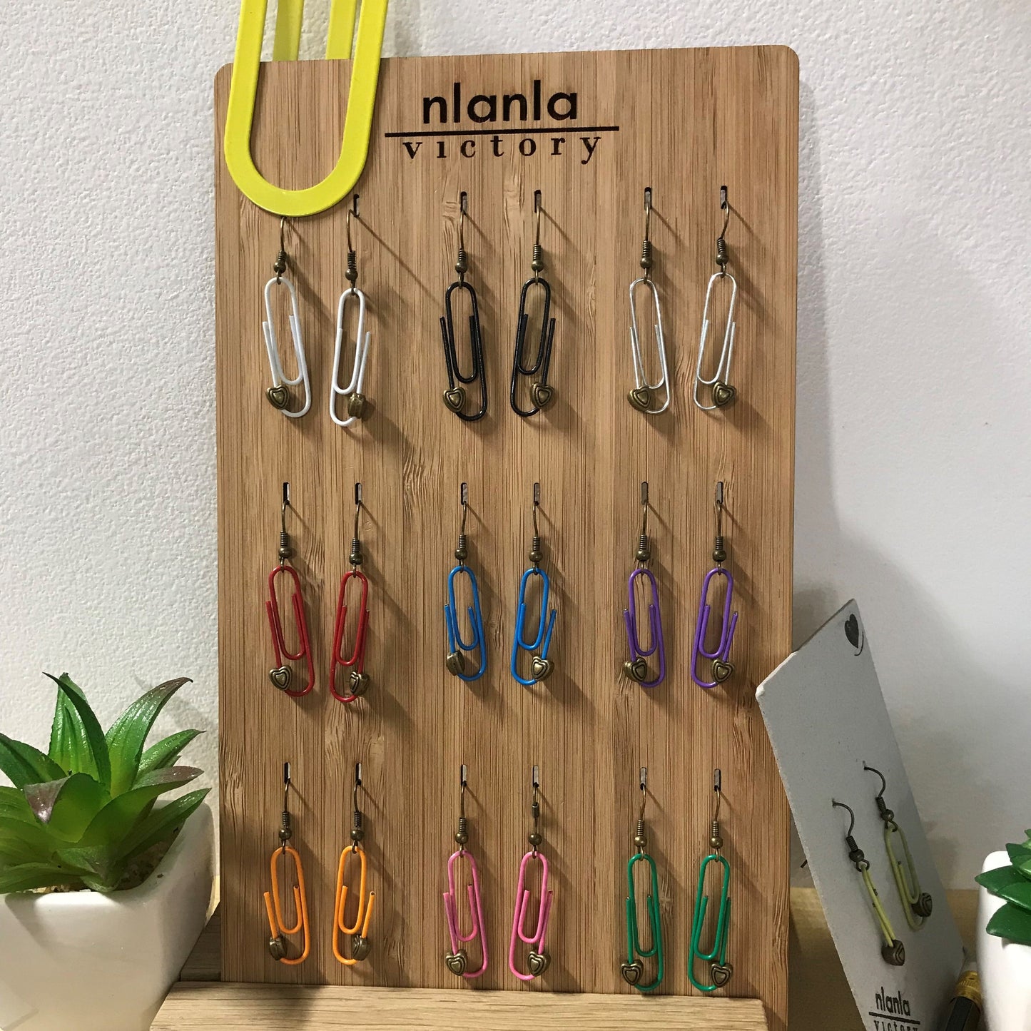 Silver Personalised Paperclip Earrings | by lovedbynlanla