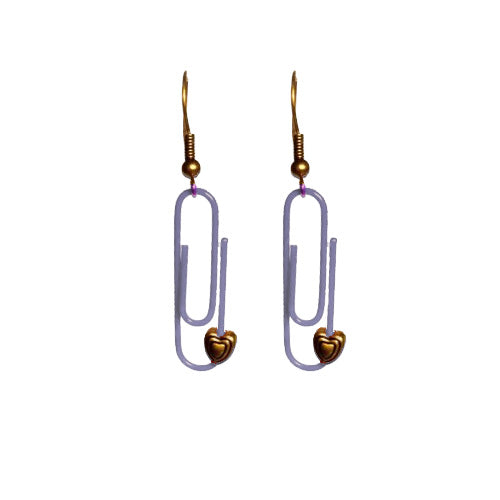 Silver Personalised Paperclip Earrings | by lovedbynlanla